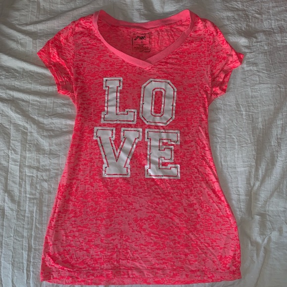 ❗️SOLD❗️ Jenni Pink LOVE Top - Picture 2 of 5